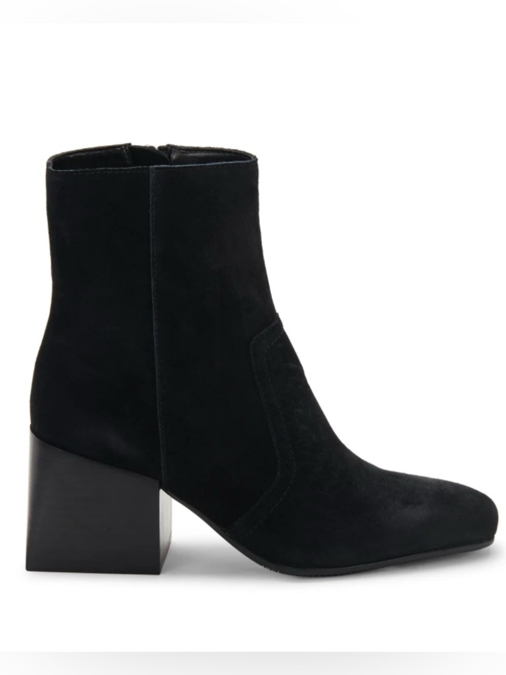 Blondo Salome Waterproof Cow Suede Ankle Boots Black Block‎ Heel 9.5M